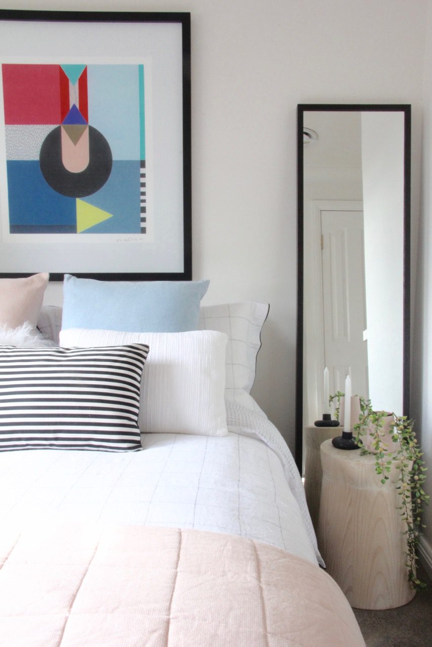 Bedroom styling with mirror