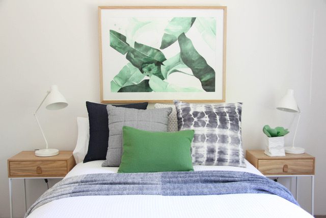 Green and Blue master bedroom style
