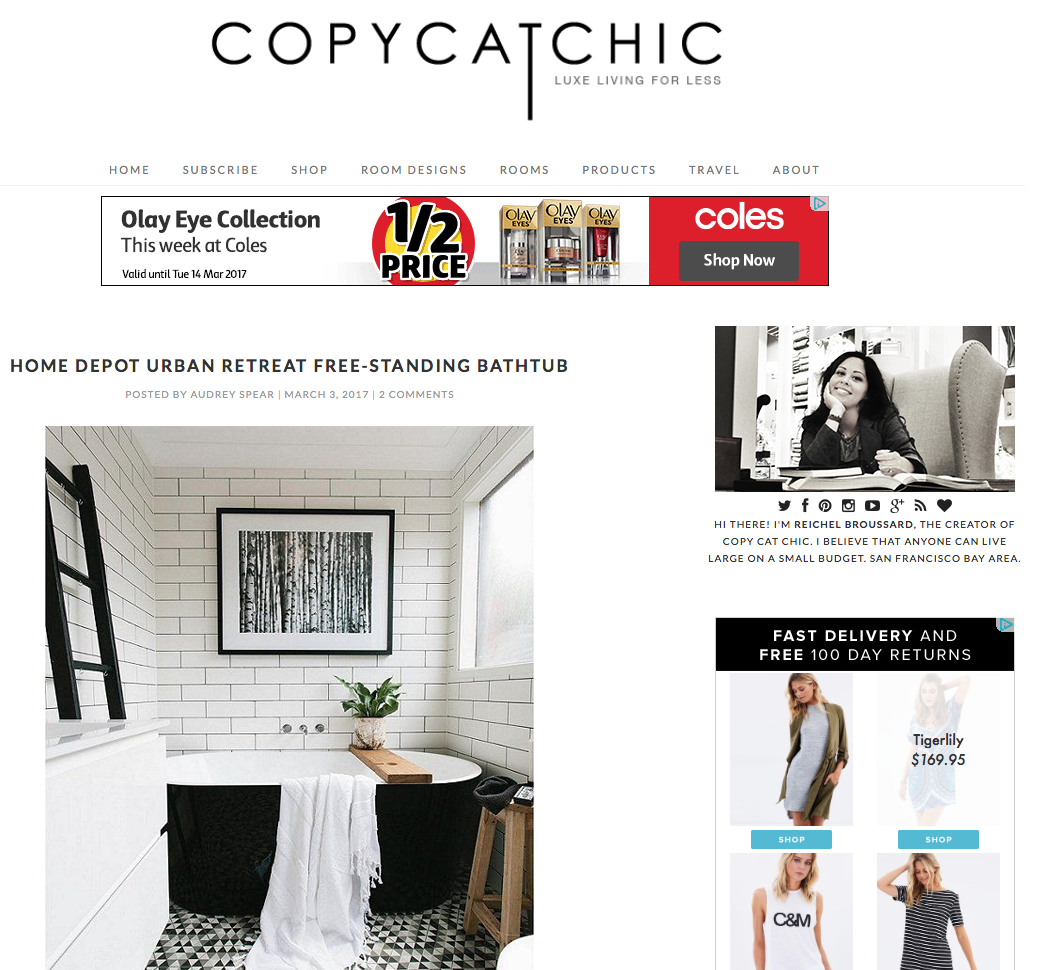 Copycatchic Media Feature - Styling Edge Bathroom