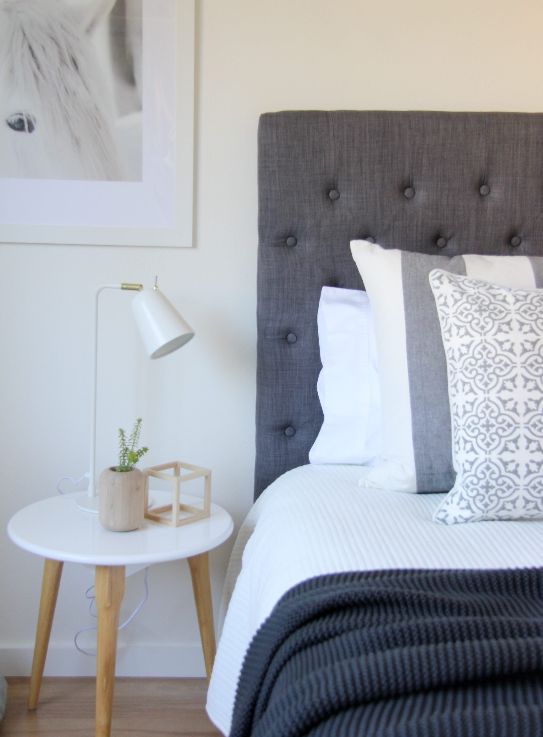 White Side Table Bedroom The Styling Edge Property Styling