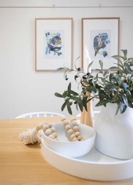 Artwork in stunning dining room in West Ryde