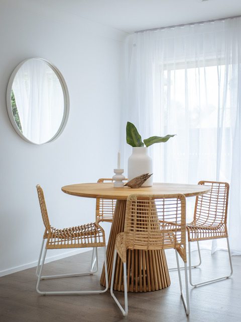 dining table cane chairs