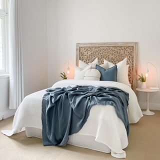 timber carved bedhead